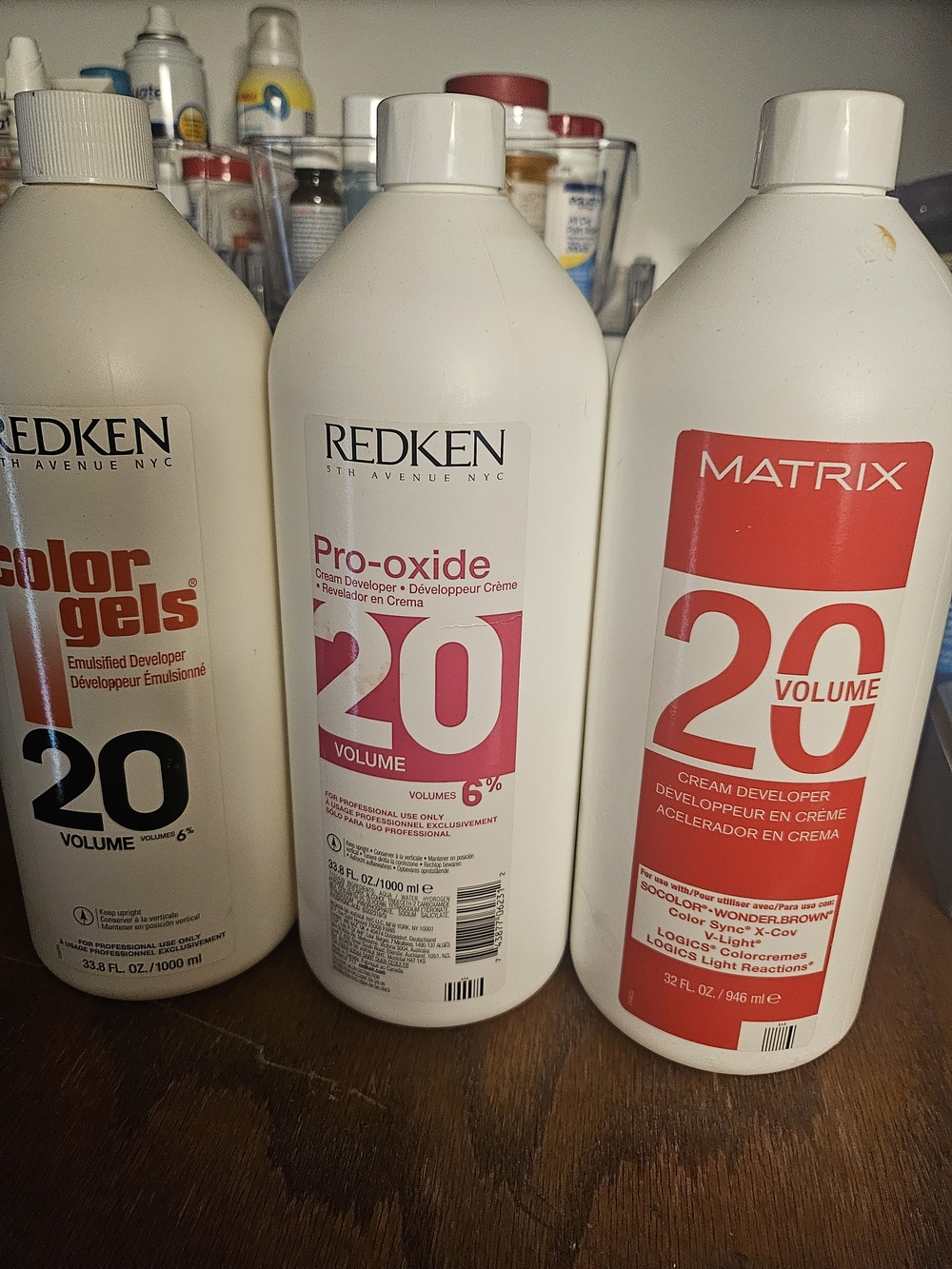 Redken/Matrix 20 Volume Cream Developer- 3 Bottles